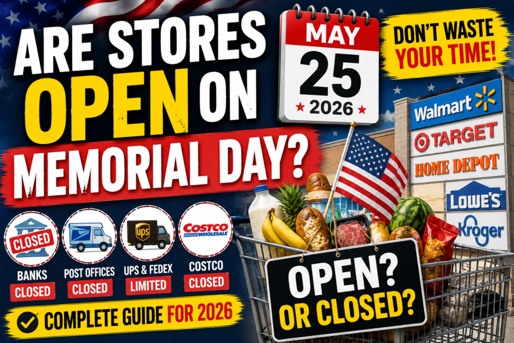 Are Stores Open on Memorial Day