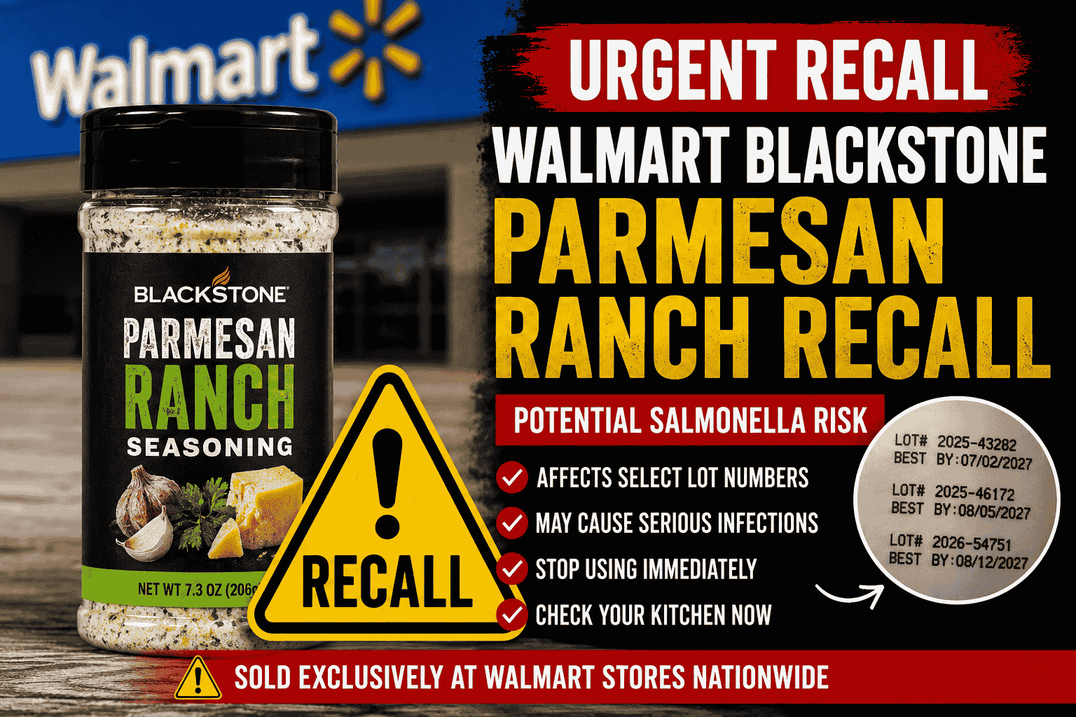 walmart blackstone parmesan ranch recall