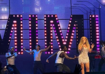 Mariah Carey performing on stage; her songs inspired this week's Dancing with the Stars theme night