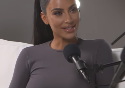 Kim Kardashian at the Pretty Big Deal podcast in 2018