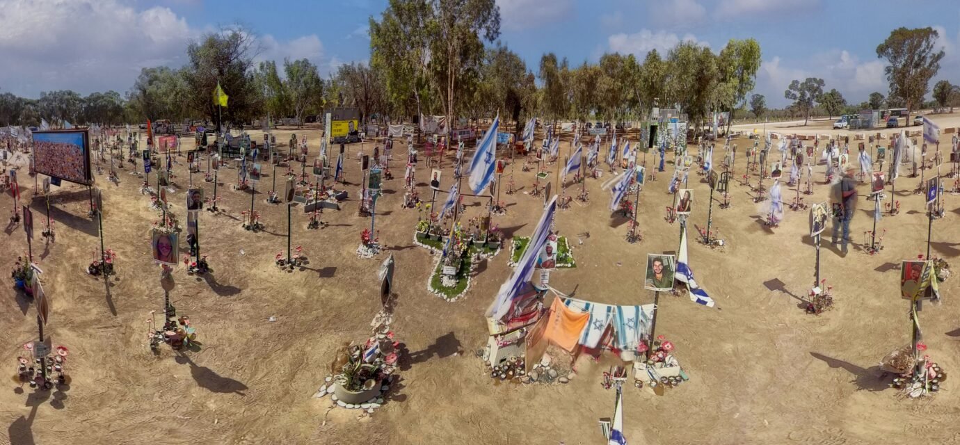 Memorial site at the Nova music festival grounds near Kibbutz Re'im, Israel