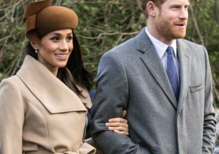 Prince Harry and Meghan Markle at Sandringham, Christmas 2017