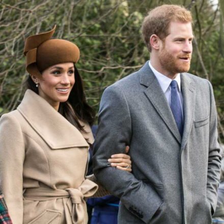 Prince Harry and Meghan Markle at Sandringham, Christmas 2017
