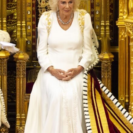 Queen Camilla enthroned in the House of Lords
